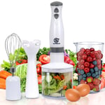 4-In-1 HandHeld Blender Powerful Electric Food Mixer Ergonomic Handle Juice 700W