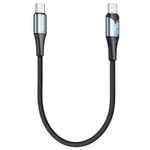 BLACKSYNCZE Câble USB C vers USB C Court, 0.5M 60W PD Cable USB C Charge Rapide Câble USB Type C Nylon Tressé pour iPhone 15/15 Pro Max, MacBook Air, Pad Pro, Samsung S24/S23, Huawei, Google Pixel 7