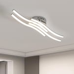 Plafonnier led, Suspension Luminaire en forme de vague, lumière blanche neutre 4000K, led intégrées 24W 2000 Lumen, lustre moderne pour salon ou