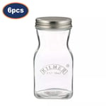 Glass Jar 500ml Square Preserving Jar Storage w/Airtight Screw Lid Container 6pc