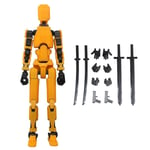 T13 Action Figure Titan 13 Action Figure Robot Action Figure3D Printed Action Black Orange