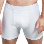 Bread and Boxers Brief Boxer Long Leg Kalsonger 3P Vit ekologisk bomull X-Small Herr