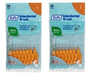 TePe Interdental Brushes Orange Size 1, 0.45mm, Packet of 8 x 2 packs