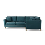 Habitat Lomond Right Hand Corner Sofa - Teal Ash Leg 4 Seater