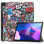 Lenovo Tab M10 (3rd Gen) TB328 Designer Tri-Fold Case Graffiti