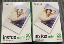 Fujifilm 16437396 instax Mini Film - 20 Shot Pack X2 40 Shots