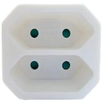 PROTEC 05104478 PROT Adaptateur européen PEA2W 2 prises Blanc