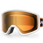 Findway Masque de Ski pour enfant, Lunettes de Ski OTG Masques de Snowboard, Anti buée, 100% Anti-UV Masque et Lunettes de Ski pour les garçons, les filles et les adolescents de 3 à 14 ans