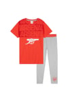 Arsenal Fc Kids Boys Football Fan Pyjama Set T-Shirt And Bottoms Short Sleeves