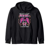 14th Birthday Gaming Gift Girl Age 14 Year Old Gamer Girls Zip Hoodie