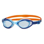 Zoggs Kids Sonic Air Junior with UV Protection And Anti-fog Swimming Goggles -, 6-14 years,Blue/Navy/Orange