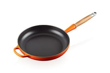 Le Creuset Stekepanne m/ Trehåndtak Volcanic 28 cm.