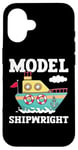 Coque pour iPhone 16 Maquette de bateau miniature constructeur de bateaux pour loisirs créatifs