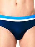 Sloggi Mens Iced Aqua Swim Brief Blue/Light Combination - Green Polyamide - Size Medium