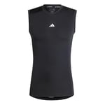 adidas Men's Techfit Compression Training Sleeveless T-Shirt, Black, M