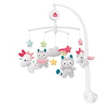 Fehn Mobile musical Aiko & Yuki - pour aider bébé à s'endormir avec d'adorables animaux - boîte à musique mélodie "Berceuse de Mozart" - lit bébé accessoires jouets pour bébés de 0 à 5 mois