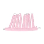 (Pink)Heatless Curling Rod Sleeping Hair Curl Styling Roller Ribbon DTD