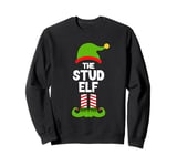 Funny The Stud Elf Christmas Family Party Pajama Sweatshirt