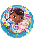 8 stk Papptallrikar 19 cm - Doc McStuffins