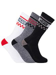 Vans Men's University Crew (Us 9-13, 3-pack) Socks, White, One Size