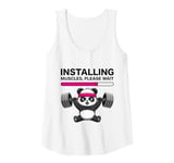 Womens Funny Muscle Building Panda Workout Gym Women Men Girls Tank Top