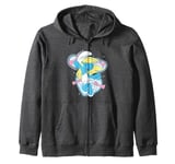 The Smurfs Cute Coquette Smurfette Pastel Color Chest Logo Zip Hoodie