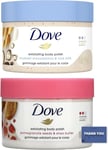 Dove Exfoliating Body Scrub Polish Crushed Macadamia & Rice Milk and Pomegranate