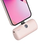 iWALK Portable Charger 4800mAh Power Bank Small and Cute Battery Pack Fast Charging power bank Compatible with iPhone 14/14 Plus/14 Pro/14 Pro Max/13/12/11 /XS/XR/X/8/7/6/Plus and More,Pink