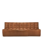 Ethnicraft - N701 Sofa 3-Seater - Old Saddle - Brun - Soffor - Trä/Textilmaterial/Skum