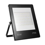 50W Projecteur LED Extérieur Yinet-EU 5000LM Sécurité Super Haute Lumière Spot LED Exterieur 6000K Blanc Froid LED Floodlight Imperméable IP66 Spotlight pour Jardin Cour Terrasse Square Usine