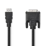 Câble hdmi vers dvi Connecteur hdmi - dvi-d Mâle à 24 + 1 Broches 2,0 m Noir