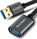 Cable Rallonge Usb 3.0 2M Câble Extension Mâle A Vers Femelle Chargement Et Données À 5Gbps Compatible Avec Manette De Jeu Clé Usb,Hub,Disque Dur Externe,Clavier,Ps4,Xbox, Imprimante,Webcam[Q1671]