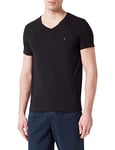 Tommy Hilfiger Men's Core Stretch Slim V-Neck Tee Mw0mw27540 S/S T-Shirts, Black (Black), M