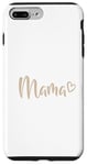 Coque pour iPhone 7 Plus/8 Plus Cœur beige blanc maman