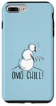 Coque pour iPhone 7 Plus/8 Plus OMG CHILL! Bonhomme de neige amusant La Reine des neiges Pipi d'hiver