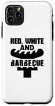 Coque pour iPhone 11 Pro Max Rouge Blanc et Barbecue - Amusant BBQ Lover