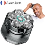 Kensen Rasoir 6D Homme Tête Chauve Étanche IPX6, Tondeuse Crâne LED Sans Fil