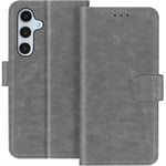 Avizar Case for Samsung Galaxy S24 FE Clamshell Wallet and Video Holder, Grey