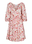 Kiki Sunny Floral Wrap Dress - Light Pink