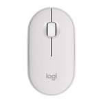 Logitech M350S Pebble 2 Wireless Bluetooth Quiet Click Mouse - White