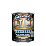 Hammerite Ultima - Peinture Acrylique Tous Métaux - 3 en 1 : Antirouille, Direct sur Rouille et Sans Sous-couche - Brillant Gris Moyen 2,5 L