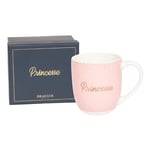 DRAEGER PARIS | Mug rose en céramique "Princesse" | Idée cadeau Collègue, Copine, Friendship, Amie, Amitié | Mug original avec Coffret Cadeau