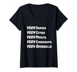 Womens Annabelle Personalized Very Demure Very Mindful Annabelle Na V-Neck T-Shirt