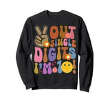 Peace Out Single Digits Tie Dye 10 Year Old Girl Birthday Sweatshirt