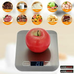 DIGITAL LCD ELECTRONIC KITCHEN HOUSEHOLD WEIGHING FOOD COOKING SCALES STEEL.