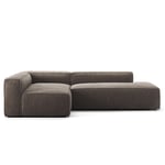 Decotique-Grand Loungesofa 3-Pers åben ende Højre, Mole Brown