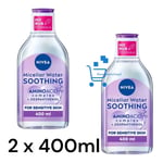 2 x 400ml Nivea MicellAIR 5 In 1 Micellar Water for Sensitive Skin