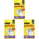 UHU Patafix Déco - pastilles adhésives prédécoupées, pâte à fixer, super-Fortes (Jusqu'à 2 kg), repositionnables, blanche, 32 pastilles (Lot de 3)