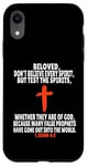 Coque pour iPhone XR 1 Jean 4:1 Écriture des versets de la Bible