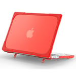 MacBook Pro 14 M3 / M2 / M1 (2023/2021) - Hard cover front + Bagcover med Kickstand - Rød